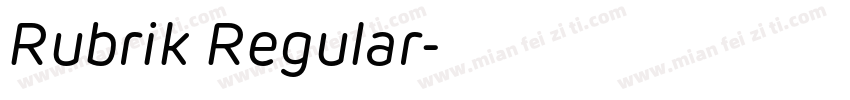 Rubrik Regular字体转换